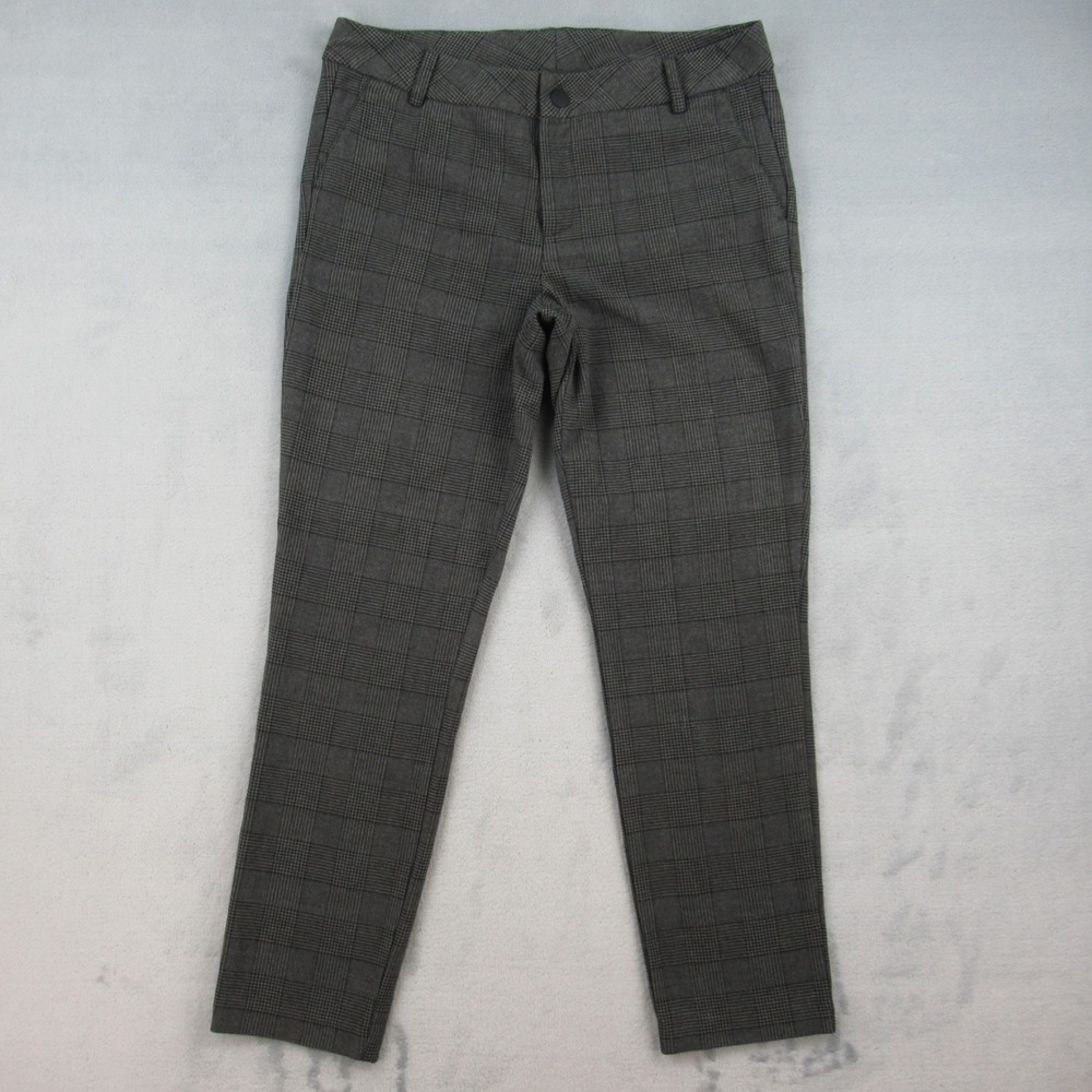 KUT from the Kloth Trousers Womens 4 Gray Glen Plaid Slim Leg KB34101